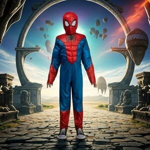 Marvel Spider-Man Costume Red & Blue Classic Peter Parker's Suit Padded Playtime